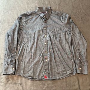 UNTUCKit Shirt Mens Medium Blue Button Up Short Sleeve Office Casual